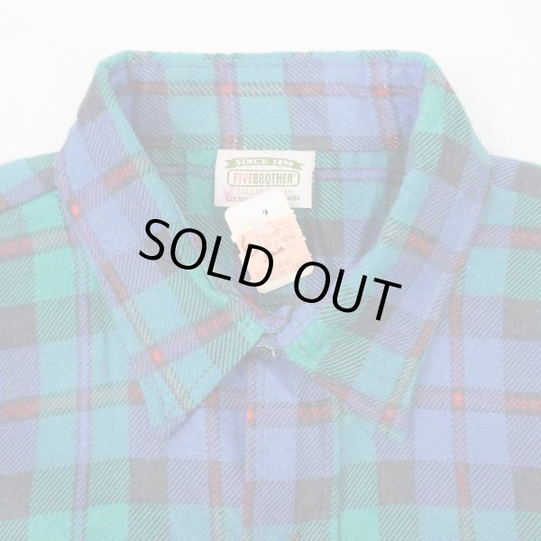 画像4: 90's FIVE BROTHER プリントネルシャツ “DEADSTOCK / MADE IN USA” (4)