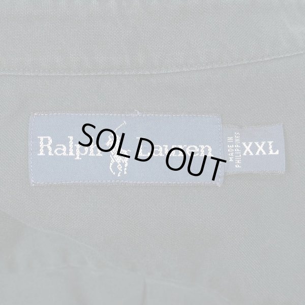 画像2: 90's Polo Ralph Lauren S/S ボタンダウンシャツ "BLACK" (2)