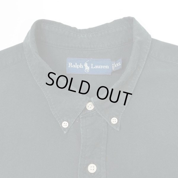 画像3: 90's Polo Ralph Lauren S/S ボタンダウンシャツ "BLACK" (3)