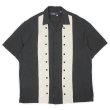 画像1: 00's Nat Nast オープンカラー シルクシャツ "Black × Ivory" (1)