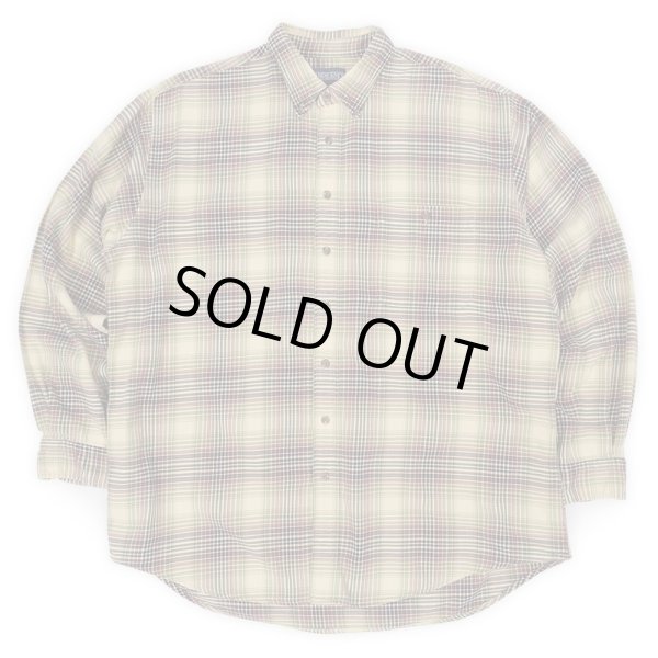 画像1: 90's LANDS' END フランネル ボタンダウンシャツ "Ombre Plaid" (1)