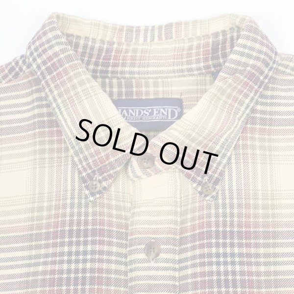 画像3: 90's LANDS' END フランネル ボタンダウンシャツ "Ombre Plaid" (3)