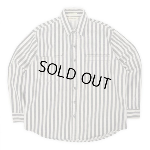 画像1: 80's ST JOHN'S BAY ストライプ柄 ヘビーネルシャツ "BIG MAC FLANNEL" (1)