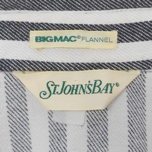 画像2: 80's ST JOHN'S BAY ストライプ柄 ヘビーネルシャツ "BIG MAC FLANNEL" (2)