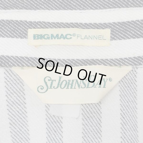 画像2: 80's ST JOHN'S BAY ストライプ柄 ヘビーネルシャツ "BIG MAC FLANNEL" (2)