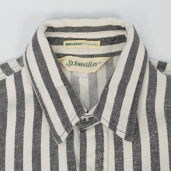 画像3: 80's ST JOHN'S BAY ストライプ柄 ヘビーネルシャツ "BIG MAC FLANNEL" (3)