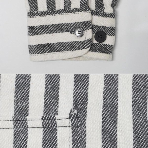 画像5: 80's ST JOHN'S BAY ストライプ柄 ヘビーネルシャツ "BIG MAC FLANNEL" (5)