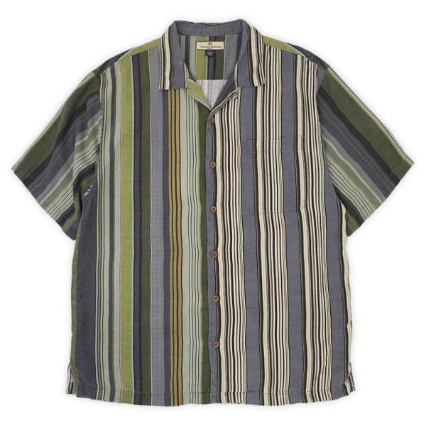 画像1: 00's Tommy Bahama S/S オープンカラーシャツ “Malti Stripe Pattern” (1)