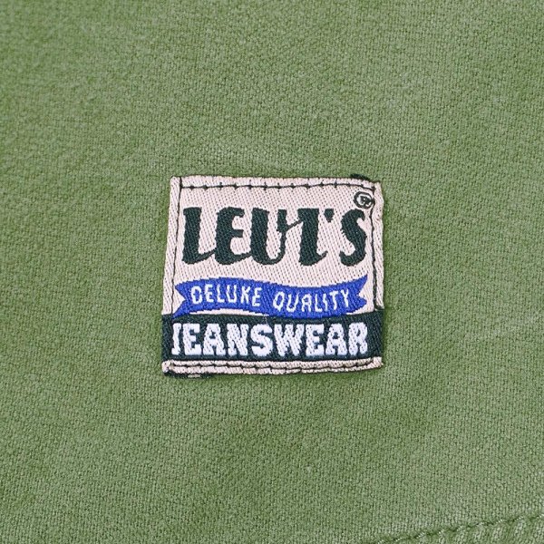 画像3: 90-00's Levi's ハーフジップ シャモアクロスシャツ (3)