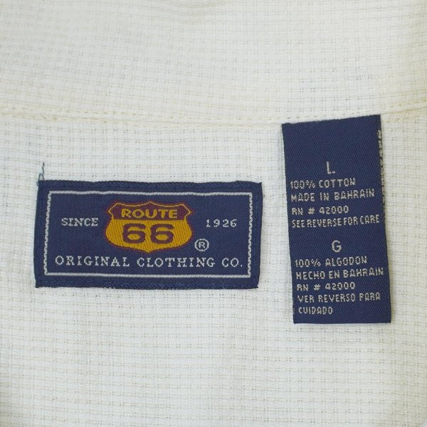 画像2: 00's ROUTE 66 S/S シアサッカー オープンカラーシャツ (2)