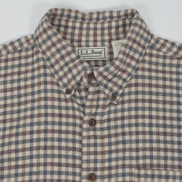 画像3: 90's L.L.Bean フランネルボタンダウンシャツ "NORTHWOODS" (3)