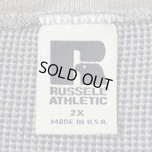 画像2: 90's RUSSELL コットンピケ スウェット "MADE IN USA / BROWN" (2)