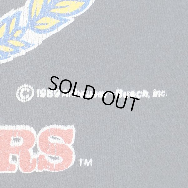 画像3: Late 80's Budweiser プリントスウェット “BLACK / MADE IN USA” (3)