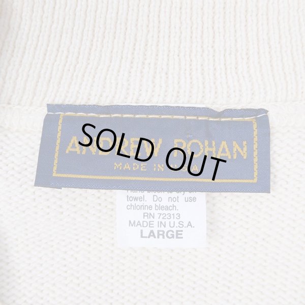 画像3: 90's ANDREW ROHAN Vネック コットンニット "MADE IN USA / DEADSTOCK" (3)