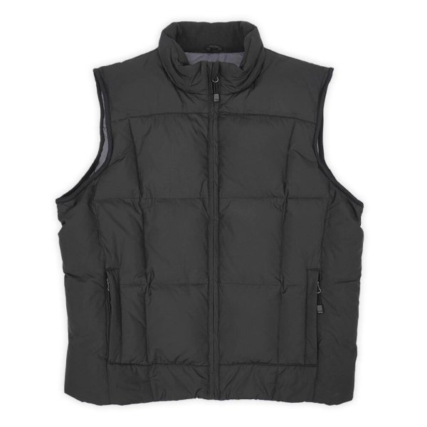 画像1: 00's Eddie Bauer グースダウンベスト "CHARCOAL GRAY" (1)