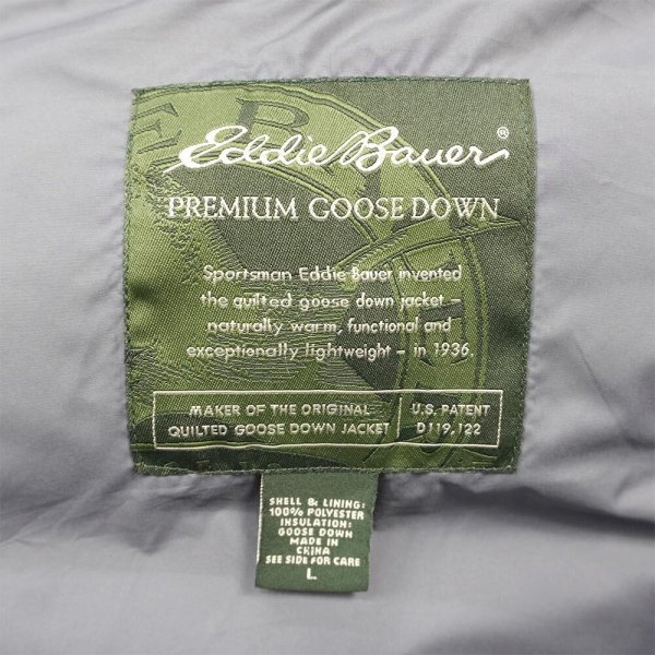 画像2: 00's Eddie Bauer グースダウンベスト "CHARCOAL GRAY" (2)