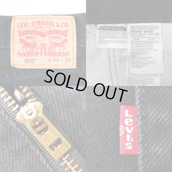 画像3: 00's Levi's 505 ブラックデニムパンツ “W34 L30” (3)