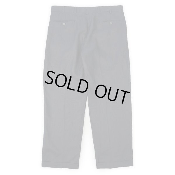 画像2: 00's Brooks Brothers 2タック リネントラウザー "W35 L30" (2)