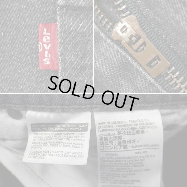 画像4: 00's Levi's 505 先染めブラックデニムパンツ "STRETCH / W32 L32" (4)