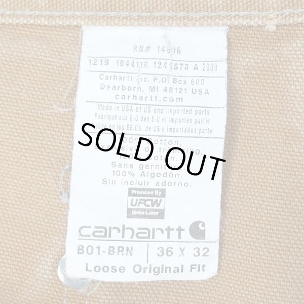 画像3: 00's Carhartt ダブルニー ダックペインターパンツ "MADE IN USA / B01 BRN" (3)