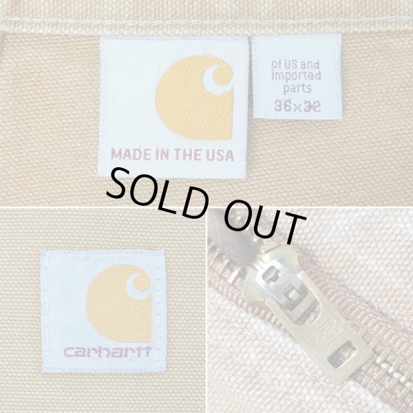 画像4: 00's Carhartt ダブルニー ダックペインターパンツ "MADE IN USA / B01 BRN" (4)