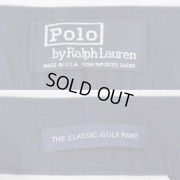 画像3: 90's Polo Ralph Lauren 2タック ポプリントラウザ― "MADE IN USA / NAVY" (3)