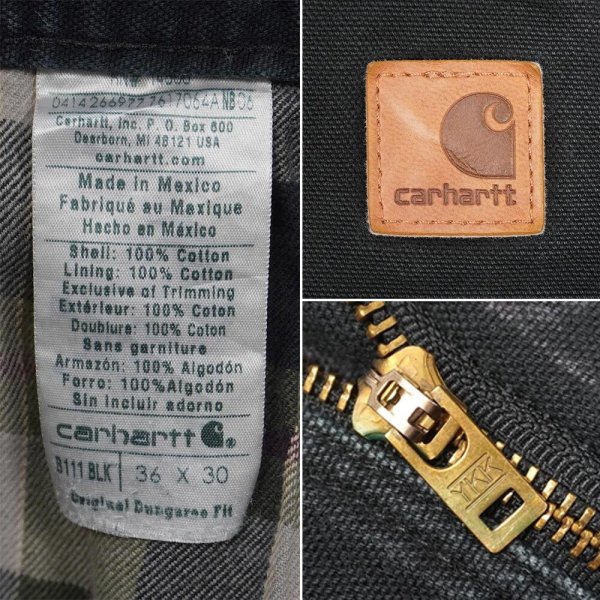 画像3: 00's Carhartt ネルライナー ダックペインターパンツ "B111 BLK / W36 L30" (3)