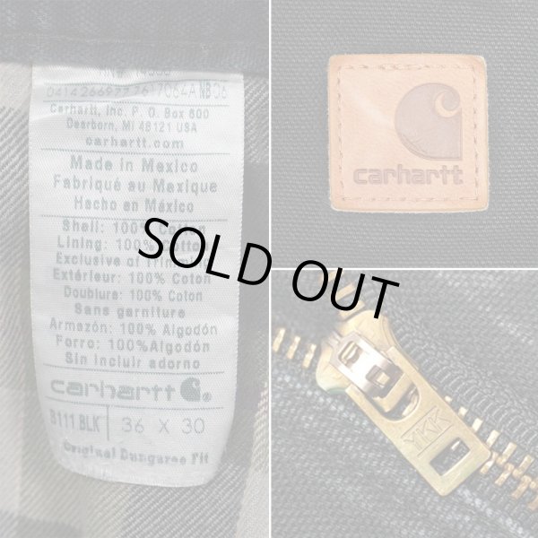 画像3: 00's Carhartt ネルライナー ダックペインターパンツ "B111 BLK / W36 L30" (3)