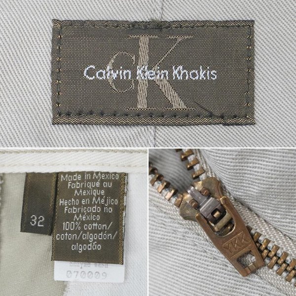 画像3: 90's Calvin Klein Khakis 2タック チノトラウザー "BEIGH" (3)