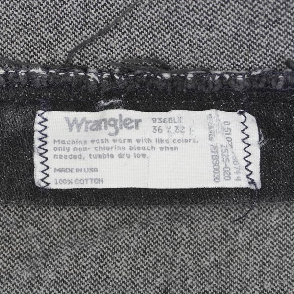 画像5: 90's Wrangler 936BLK 先染めブラックデニムパンツ "MADE IN USA / W36 L32" (5)