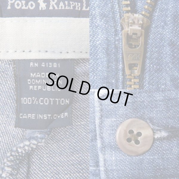 画像3: 90's Polo Ralph Lauren 2タック デニムショーツ (3)