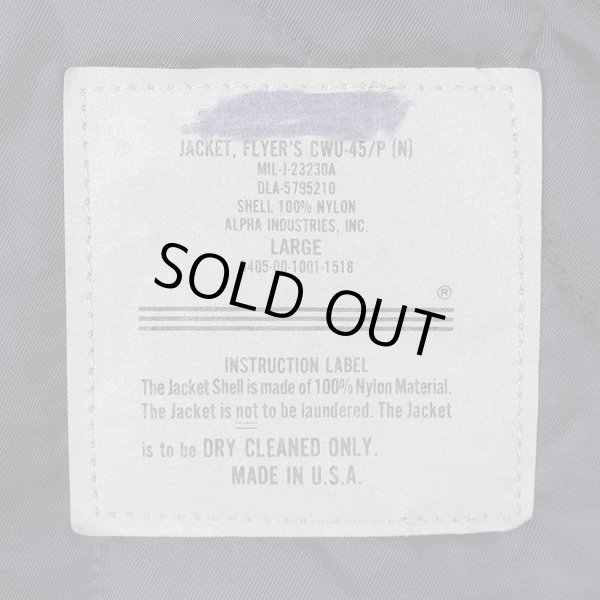画像4: 00's ALPHA INDUSTRIES CWU-45/P フライトジャケット "MADE IN USA" (4)