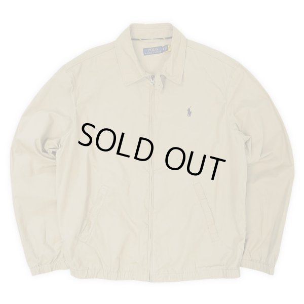 画像1: 00's Polo Ralph Lauren チンストラップ スウィングトップ "BEIGE" (1)
