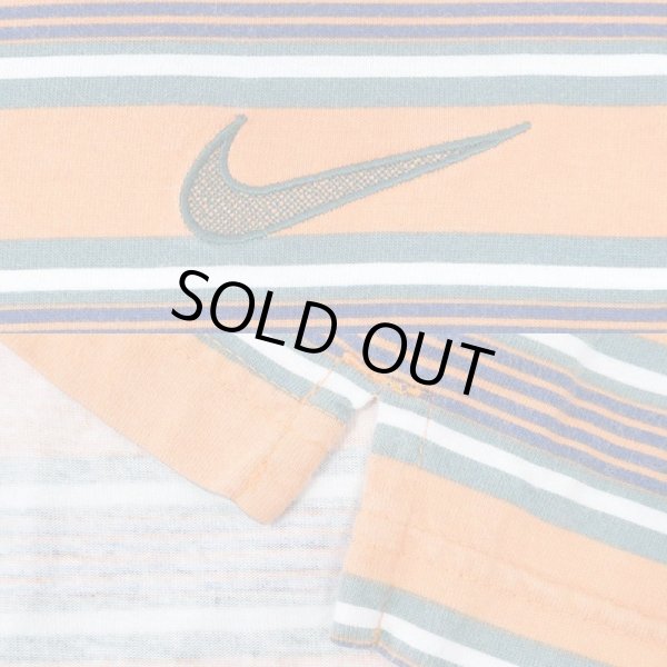 画像3: 00's NIKE マルチボーダーTシャツ (3)