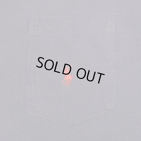 画像3: 90's Polo Ralph Lauren L/S ポケットTシャツ "MADE IN USA / FADE NAVY" (3)