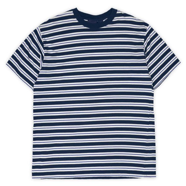 画像1: 90-00's IVY CREW マルチボーダーTシャツ “Navy Base” (1)