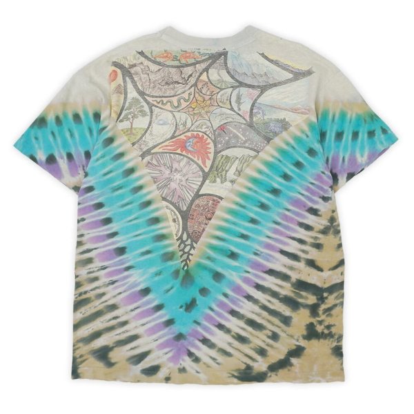 画像2: Early 90's LIQUID BLUE タイダイ×オーバープリントTシャツ "MADE IN USA" (2)