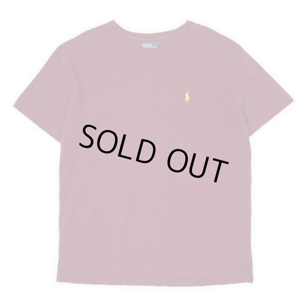 画像1: 00's Polo Ralph Lauren ロゴ刺繍 Tシャツ "Burgundy" (1)