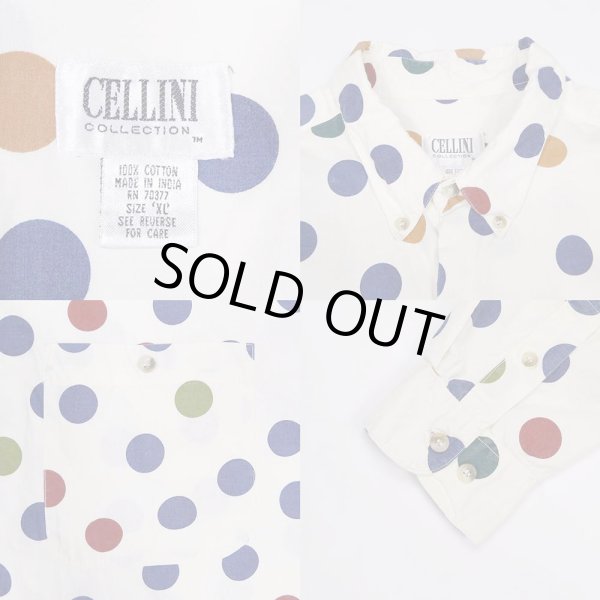 画像3: 90's CELLINI COLLECTION ドット柄 ボタンダウンシャツ (3)