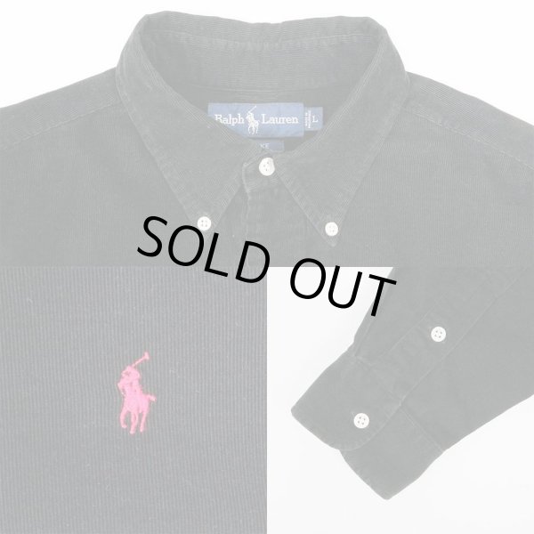 画像4: 90's Polo Ralph Lauren コーデュロイ ボタンダウンシャツ "BLAKE / BLACK" (4)