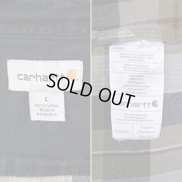 画像3: 00's Carhartt コットン ワークシャツ (3)