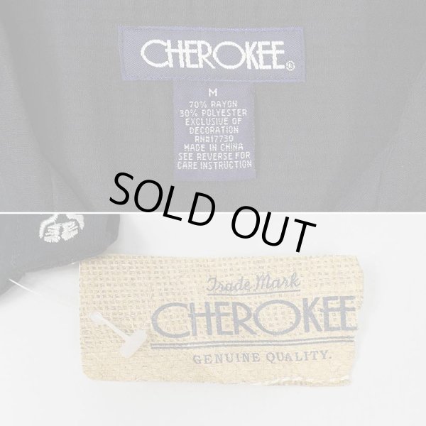 画像2: 90's CHEROKEE S/S オープンカラーシャツ "BLACK / DEADSTOCK" (2)