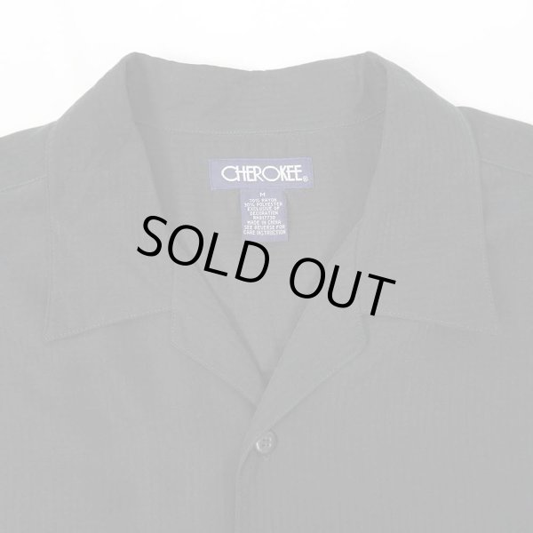 画像3: 90's CHEROKEE S/S オープンカラーシャツ "BLACK / DEADSTOCK" (3)