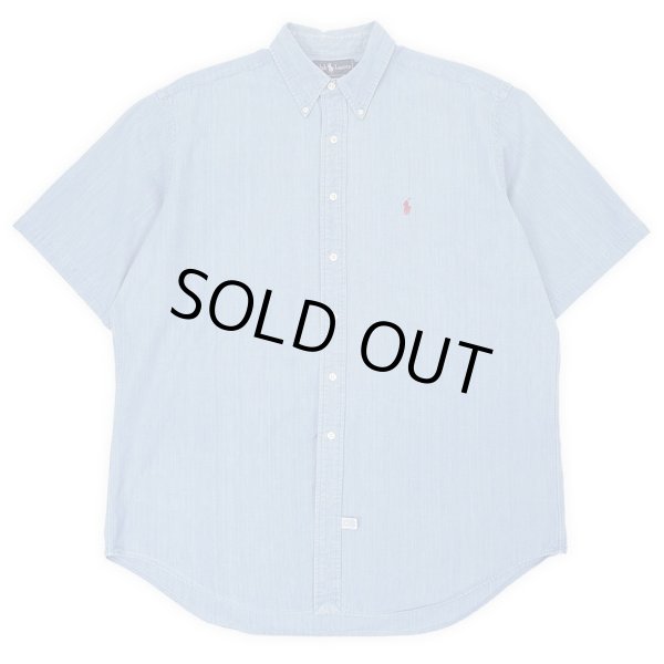 画像1: Early 90's Polo Ralph Lauren S/S ボタンダウンシャツ “Chambray” (1)