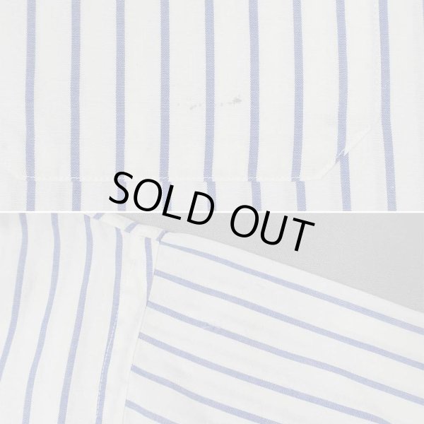 画像4: 90's Calvin Klein ストライプ柄 S/S オープンカラーシャツ (4)