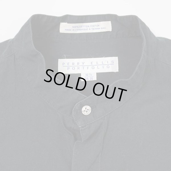 画像3: 00's PERRY ELLIS バンドカラーシャツ “BLACK” (3)