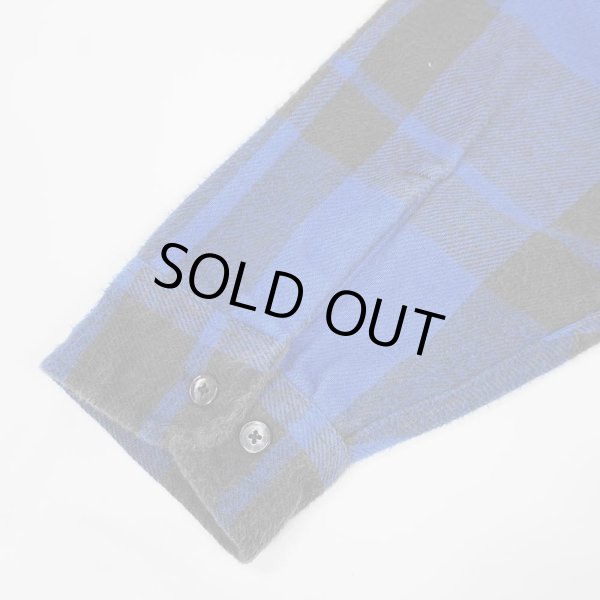 画像4: 90's ST. JOHN'S BAY ヘビーネルシャツ "Blue×Black Plaid / BIG MAC FLANNEL / MADE IN USA" (4)