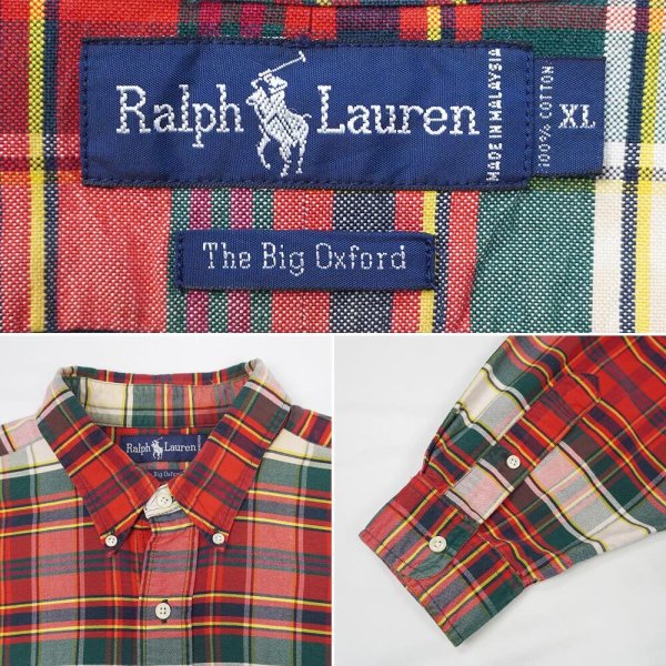 画像3: Early 90's Polo Ralph Lauren ボタンダウンシャツ "The Big Oxford / 裾ポニー" (3)