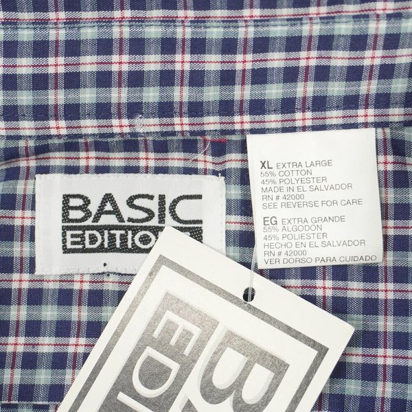 画像2: 90-00's BASIC EDITIONS レギュラーカラーシャツ "DEADSTOCK" (2)