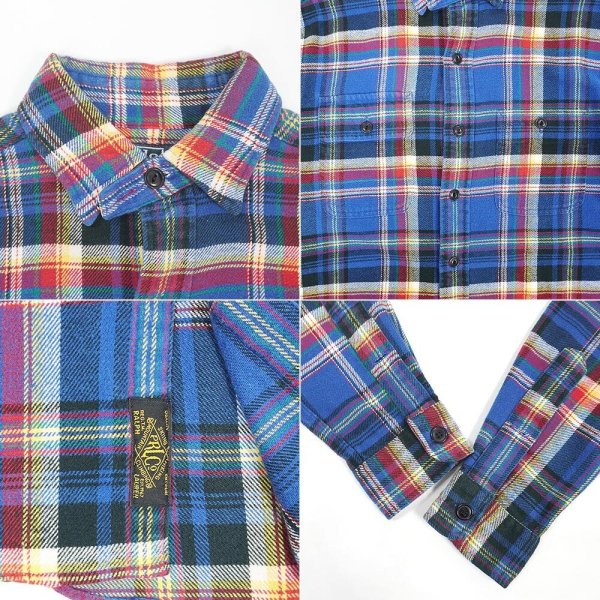 画像3: 00's Polo Ralph Lauren チンストラップ ヘビーネルシャツ (3)
